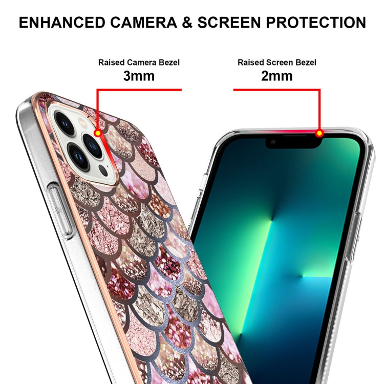 For iPhone 14 Pro Electroplating Pattern IMD TPU Shockproof Case