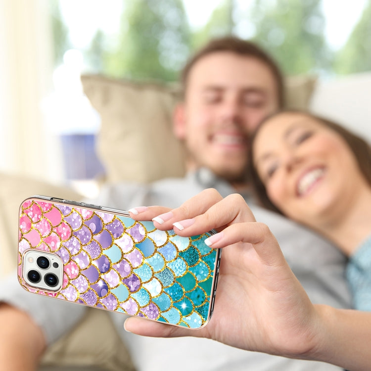 For iPhone 14 Pro Electroplating Pattern IMD TPU Shockproof Case