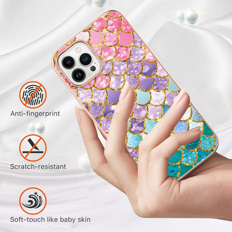 For iPhone 14 Pro Electroplating Pattern IMD TPU Shockproof Case