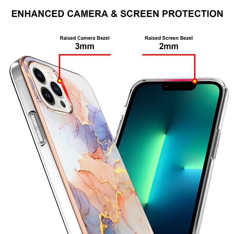 For iPhone 14 Pro Electroplating Pattern IMD TPU Shockproof Case