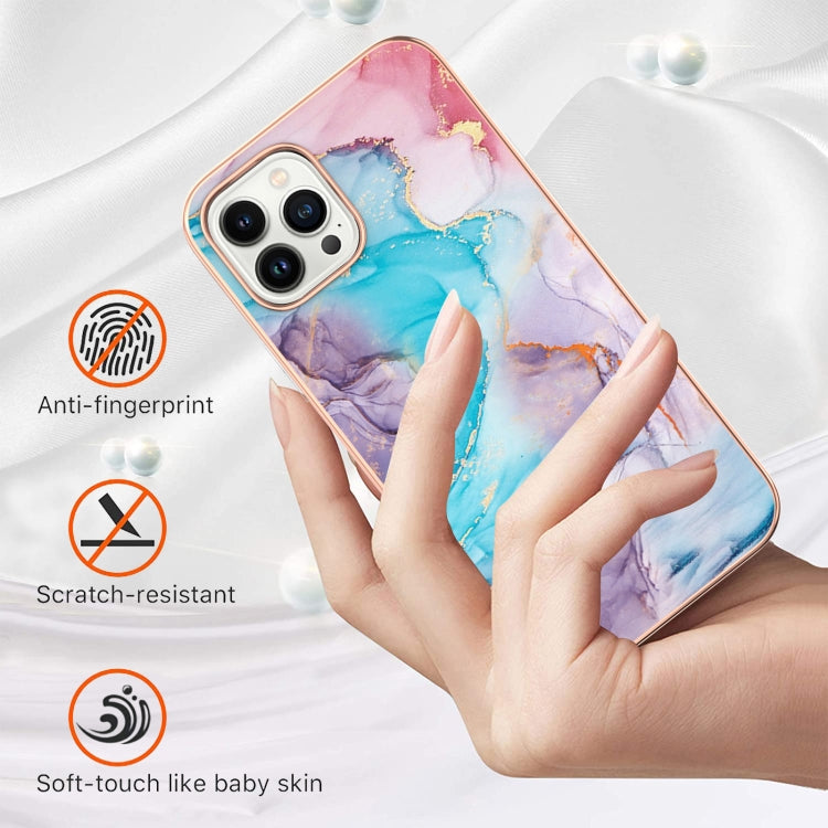 For iPhone 14 Pro Electroplating Pattern IMD TPU Shockproof Case