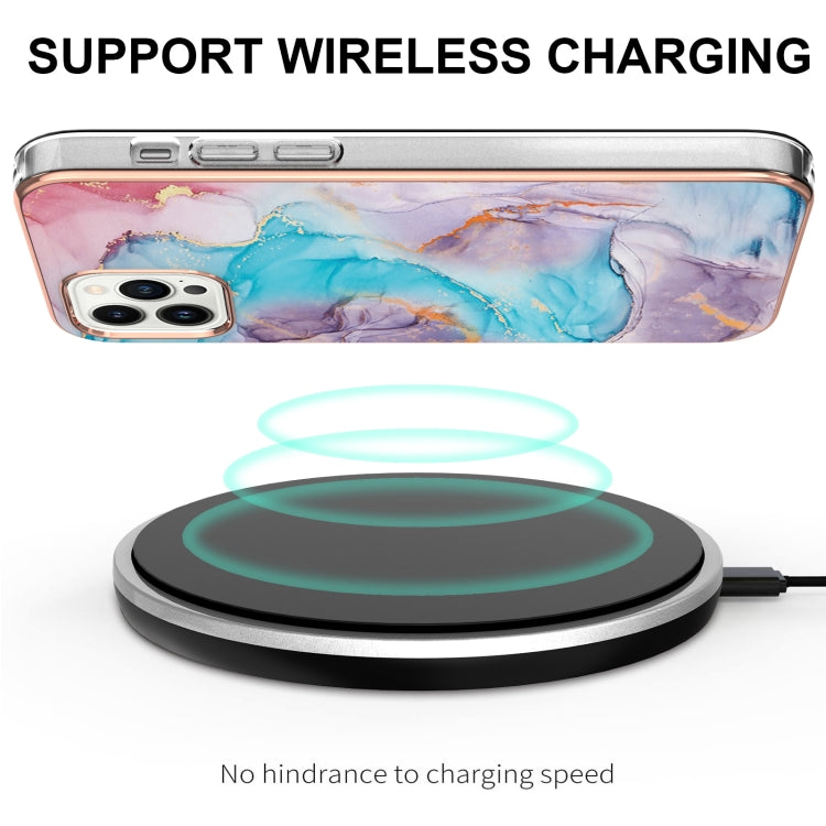 For iPhone 14 Pro Electroplating Pattern IMD TPU Shockproof Case