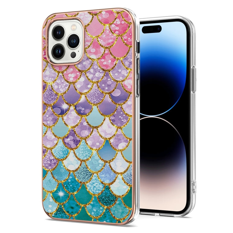 For iPhone 14 Pro Max Electroplating Pattern IMD TPU Shockproof Case
