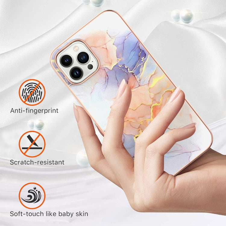 For iPhone 14 Pro Max Electroplating Pattern IMD TPU Shockproof Case