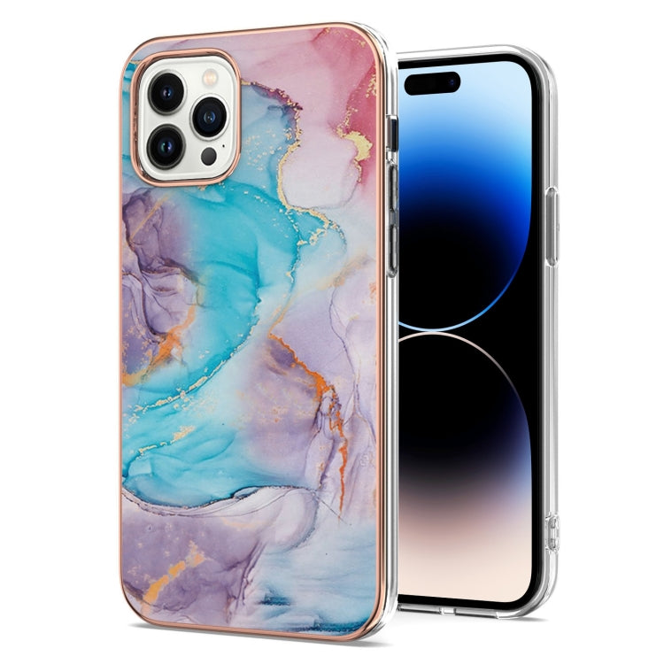 For iPhone 14 Pro Max Electroplating Pattern IMD TPU Shockproof Case
