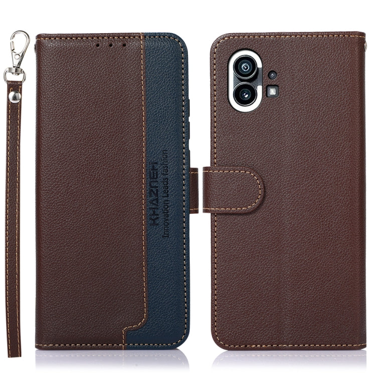For Nothing Phone 1 KHAZNEH Litchi Texture Leather RFID Phone Case