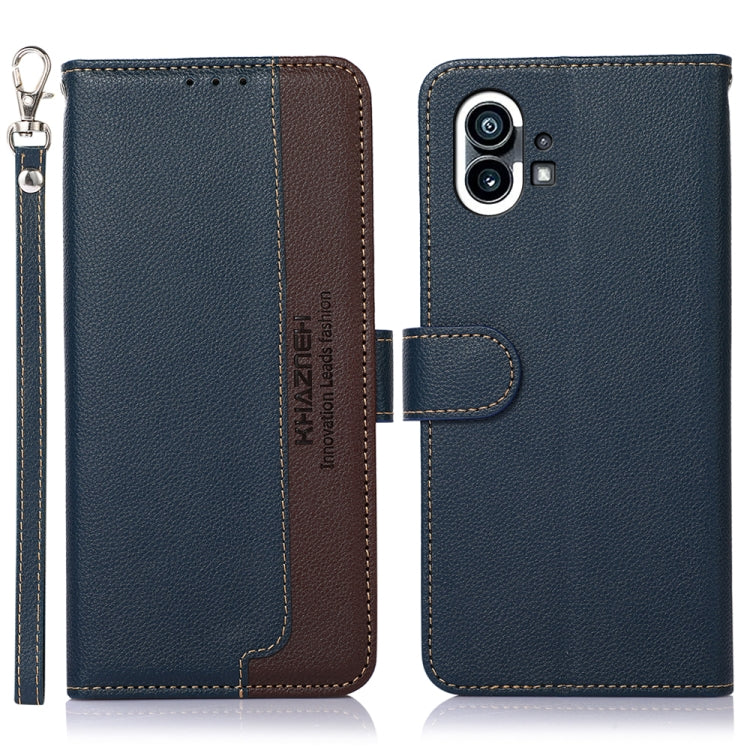 For Nothing Phone 1 KHAZNEH Litchi Texture Leather RFID Phone Case