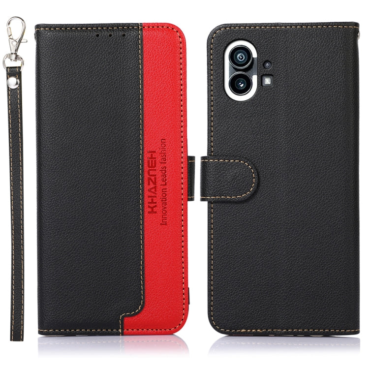 For Nothing Phone 1 KHAZNEH Litchi Texture Leather RFID Phone Case