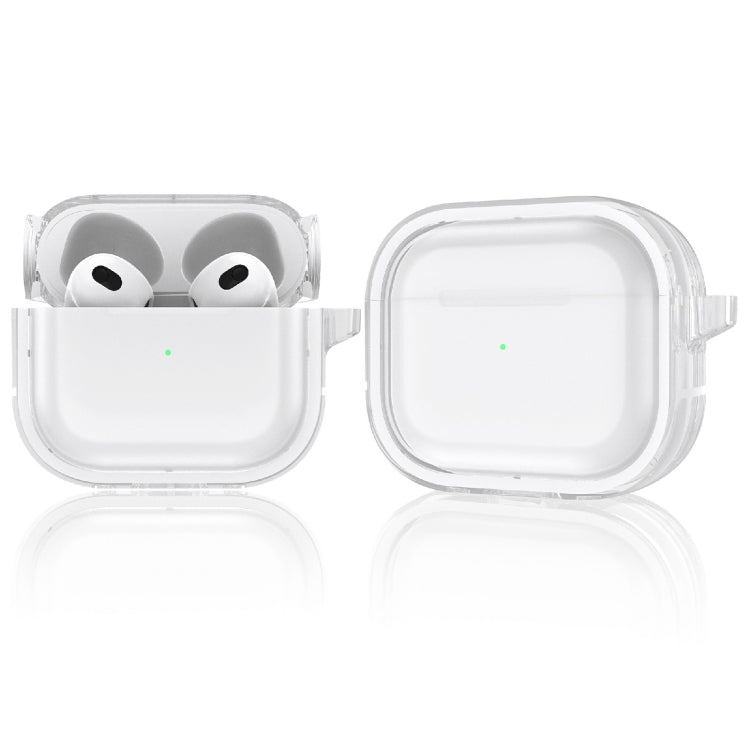 Two-color Photo Frame PC+TPU Anti-fall Wireless Earphone Case with Hook For AirPods 3