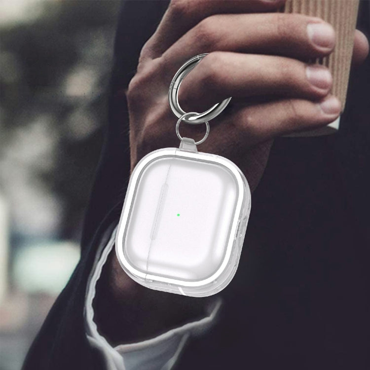 Two-color Photo Frame PC+TPU Anti-fall Wireless Earphone Case with Hook For AirPods 3