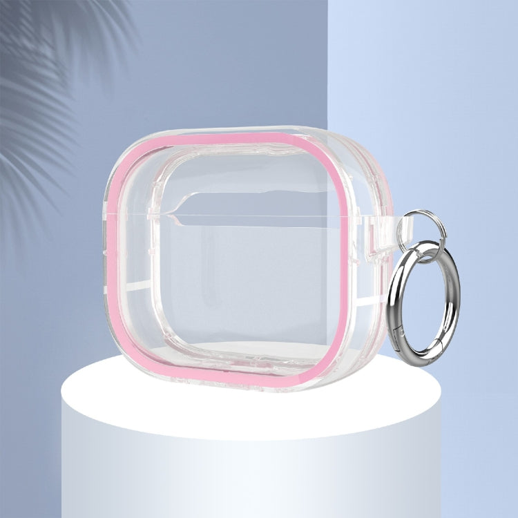 Two-color Photo Frame PC+TPU Anti-fall Wireless Earphone Case with Hook For AirPods 3