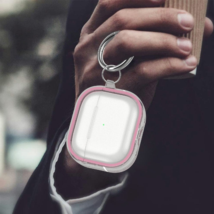 Two-color Photo Frame PC+TPU Anti-fall Wireless Earphone Case with Hook For AirPods 3
