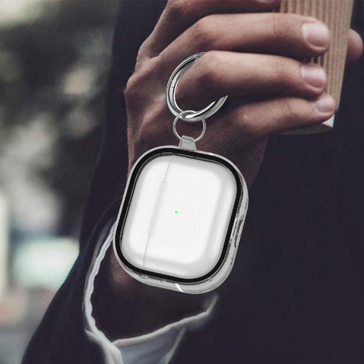 Two-color Photo Frame PC+TPU Anti-fall Wireless Earphone Case with Hook For AirPods 3
