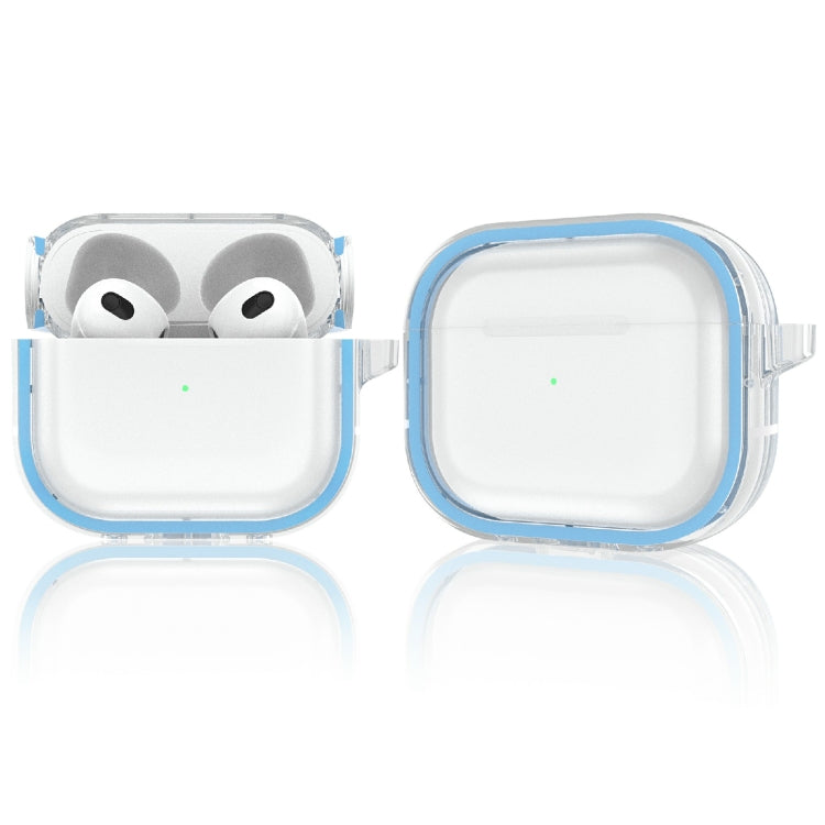 Two-color Photo Frame PC+TPU Anti-fall Wireless Earphone Case with Hook For AirPods 3