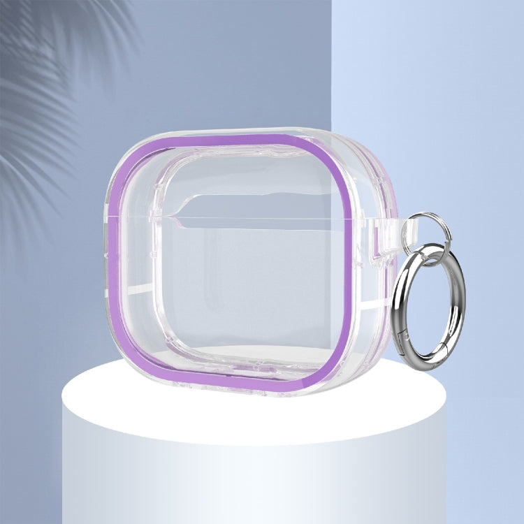 Two-color Photo Frame PC+TPU Anti-fall Wireless Earphone Case with Hook For AirPods 3
