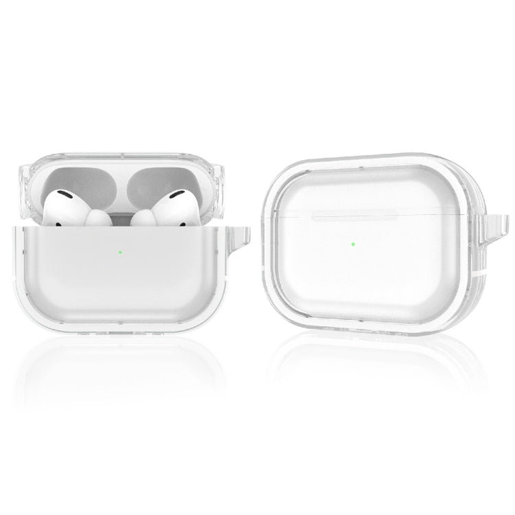 Two-color Photo Frame PC+TPU Anti-fall Wireless Earphone Case with Hook For AirPods Pro