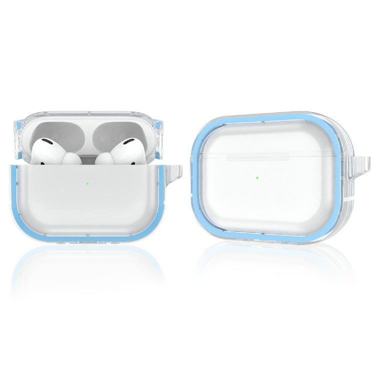 Two-color Photo Frame PC+TPU Anti-fall Wireless Earphone Case with Hook For AirPods Pro