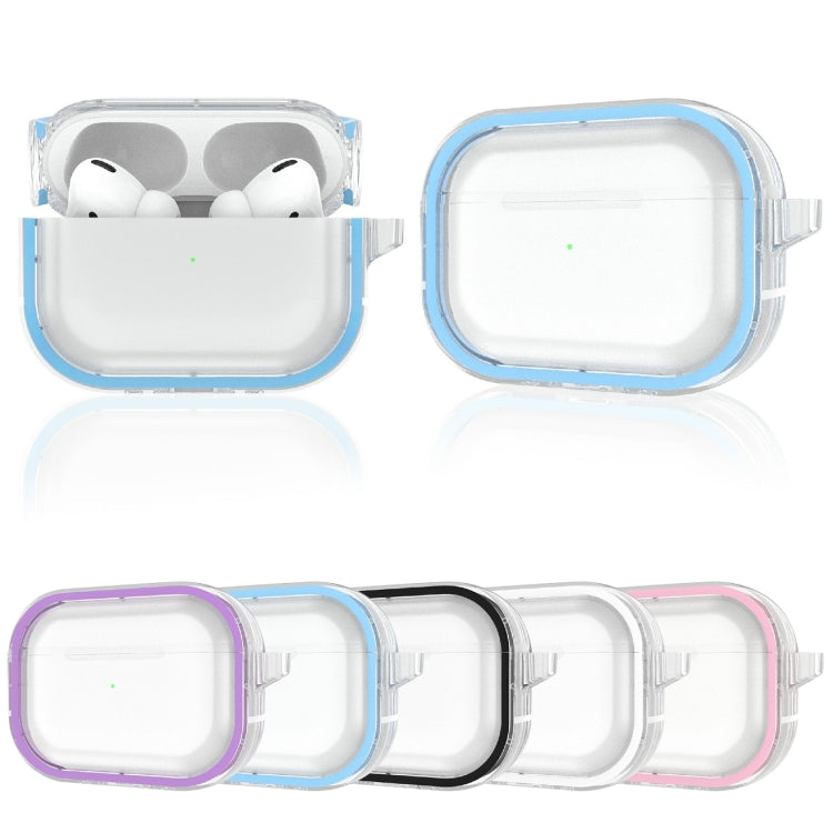 Two-color Photo Frame PC+TPU Anti-fall Wireless Earphone Case with Hook For AirPods Pro