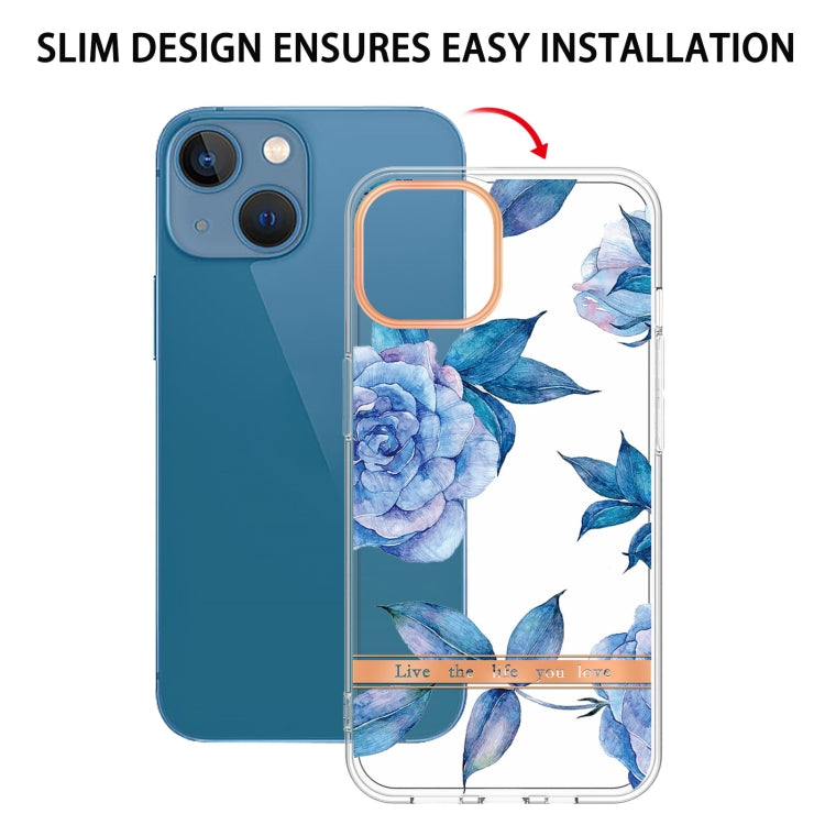 For iPhone 14 Flowers and Plants Series IMD TPU Phone Case