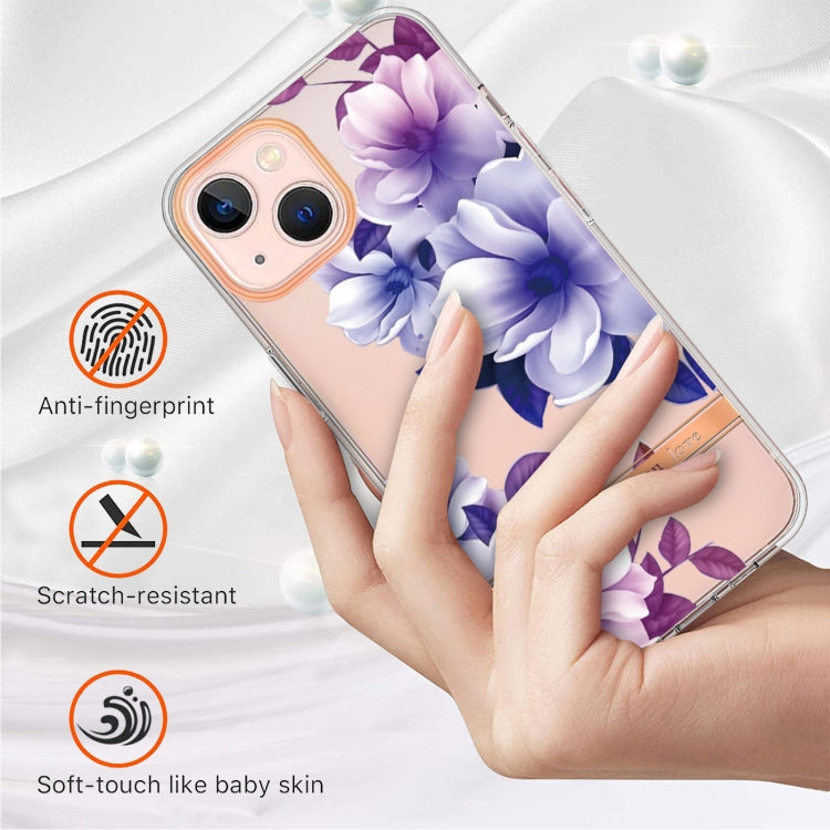 For iPhone 14 Plus Flowers and Plants Series IMD TPU Phone Case
