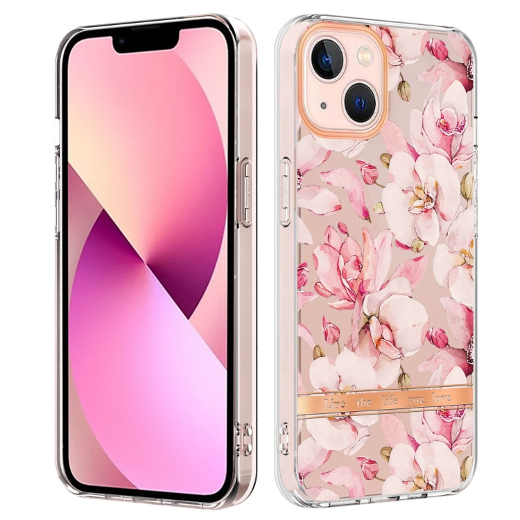 For iPhone 14 Plus Flowers and Plants Series IMD TPU Phone Case