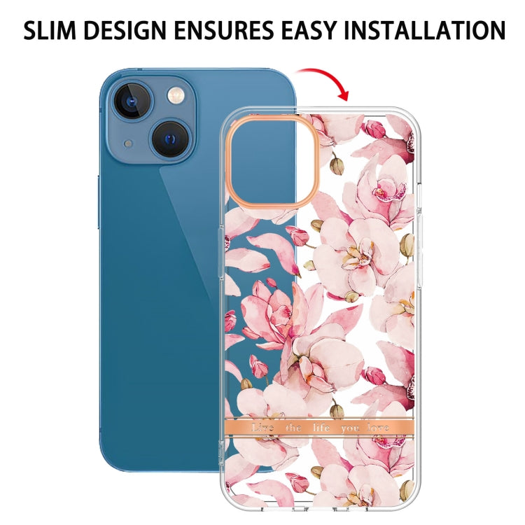 For iPhone 14 Plus Flowers and Plants Series IMD TPU Phone Case