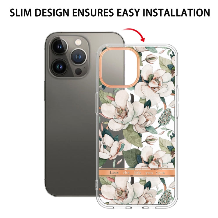 For iPhone 14 Pro Flowers and Plants Series IMD TPU Phone Case