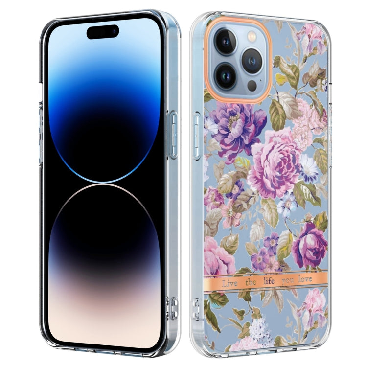 For iPhone 14 Pro Flowers and Plants Series IMD TPU Phone Case