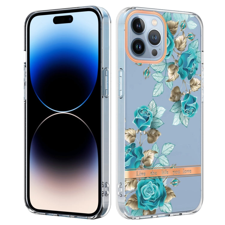 For iPhone 14 Pro Max Flowers and Plants Series IMD TPU Phone Case