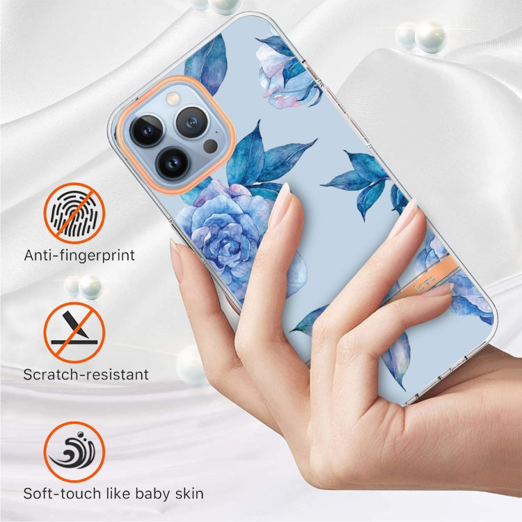 For iPhone 14 Pro Max Flowers and Plants Series IMD TPU Phone Case