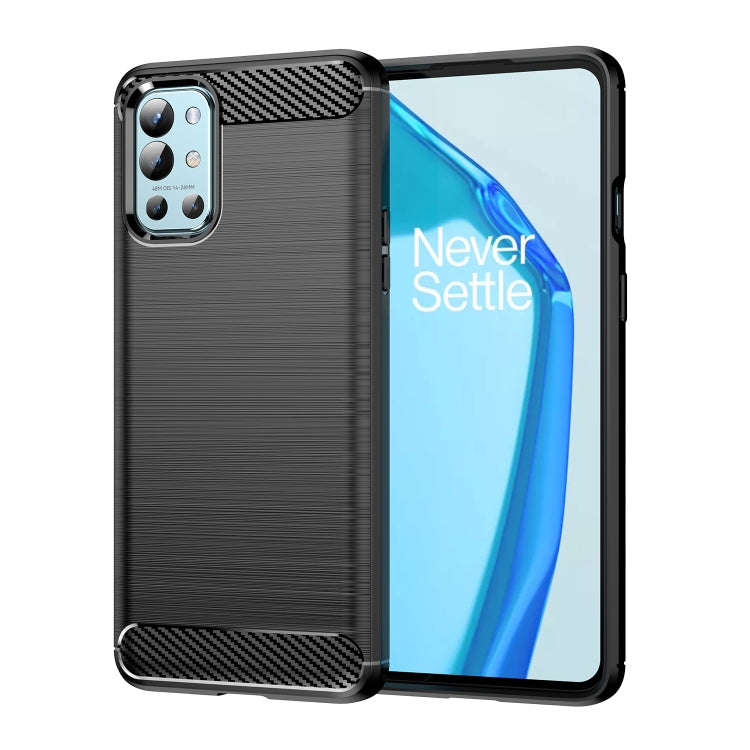 For OnePlus 9R Brushed Texture Carbon Fiber TPU Phone Case