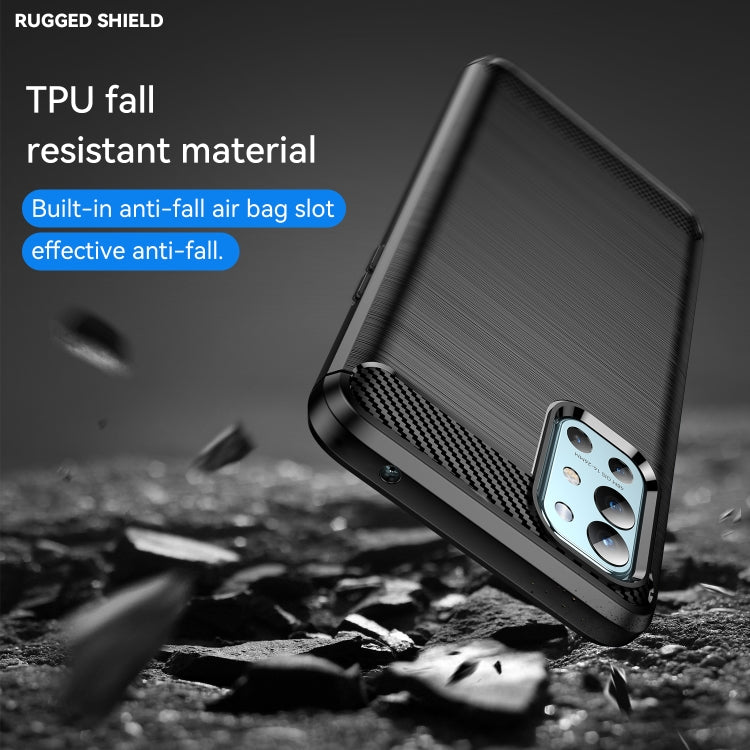 For OnePlus 9R Brushed Texture Carbon Fiber TPU Phone Case