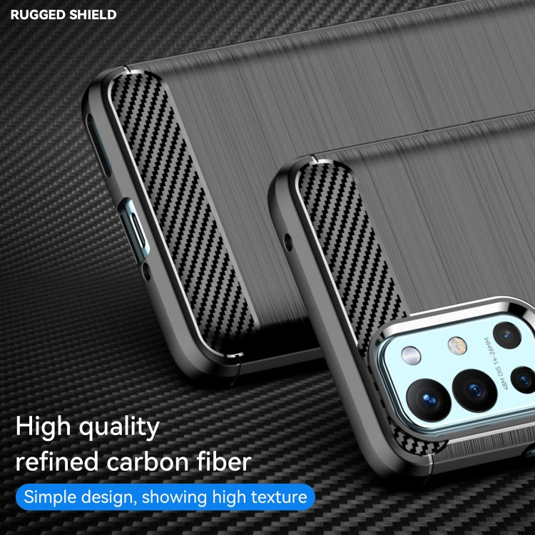 For OnePlus 9R Brushed Texture Carbon Fiber TPU Phone Case