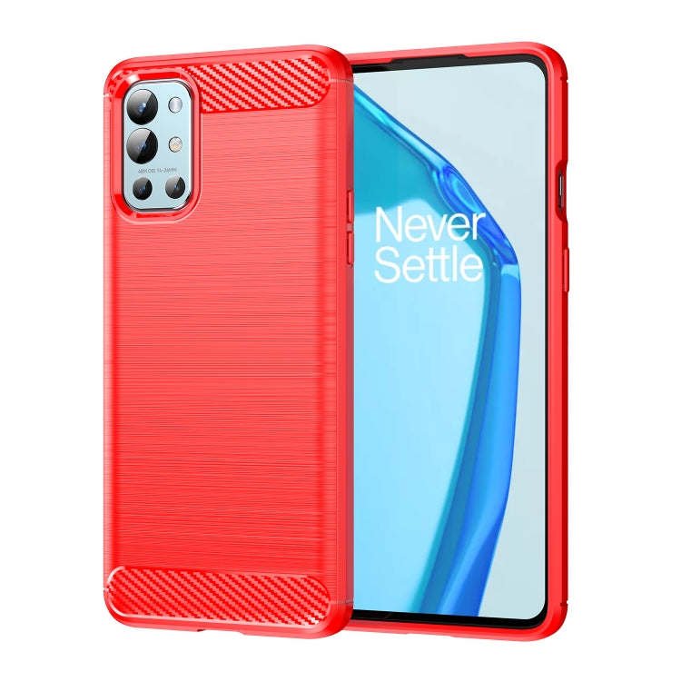 For OnePlus 9R Brushed Texture Carbon Fiber TPU Phone Case