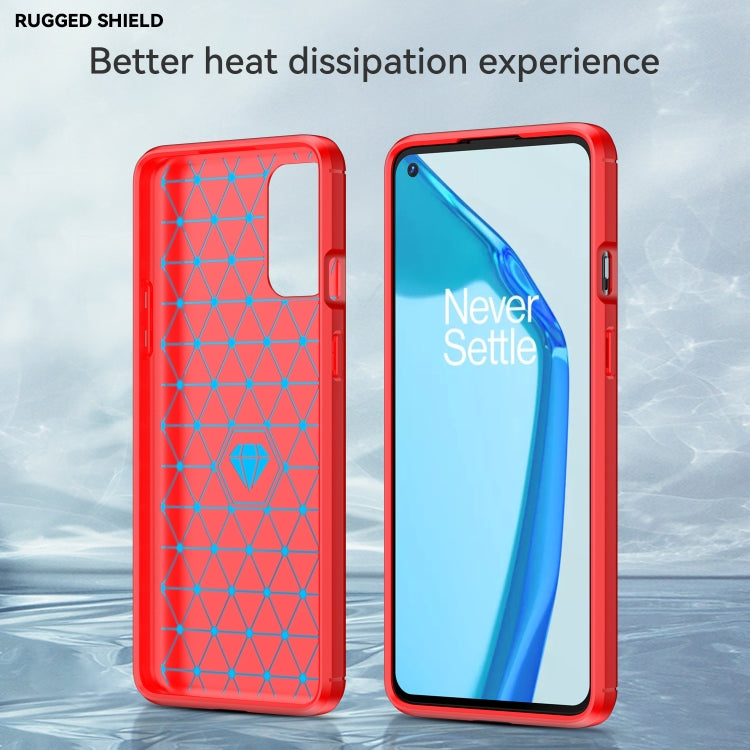 For OnePlus 9R Brushed Texture Carbon Fiber TPU Phone Case