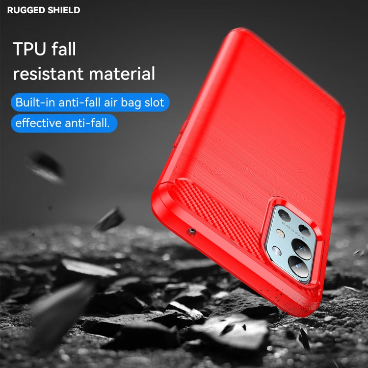 For OnePlus 9R Brushed Texture Carbon Fiber TPU Phone Case