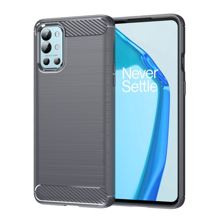 For OnePlus 9R Brushed Texture Carbon Fiber TPU Phone Case