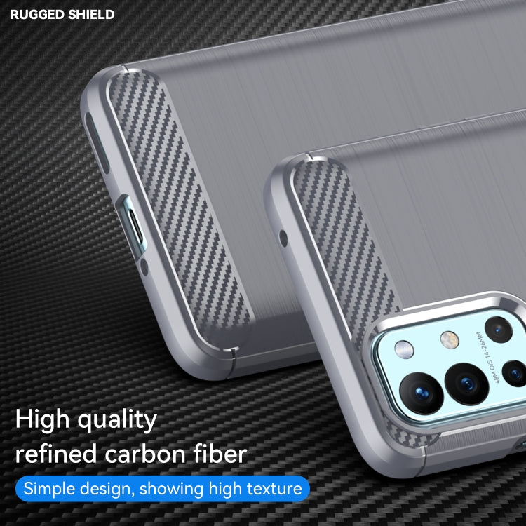 For OnePlus 9R Brushed Texture Carbon Fiber TPU Phone Case