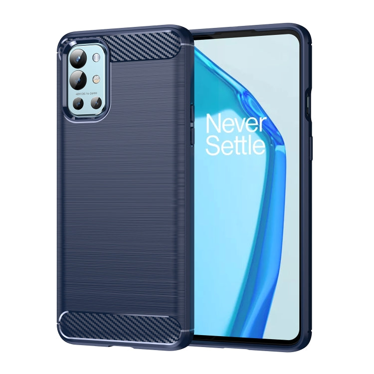 For OnePlus 9R Brushed Texture Carbon Fiber TPU Phone Case