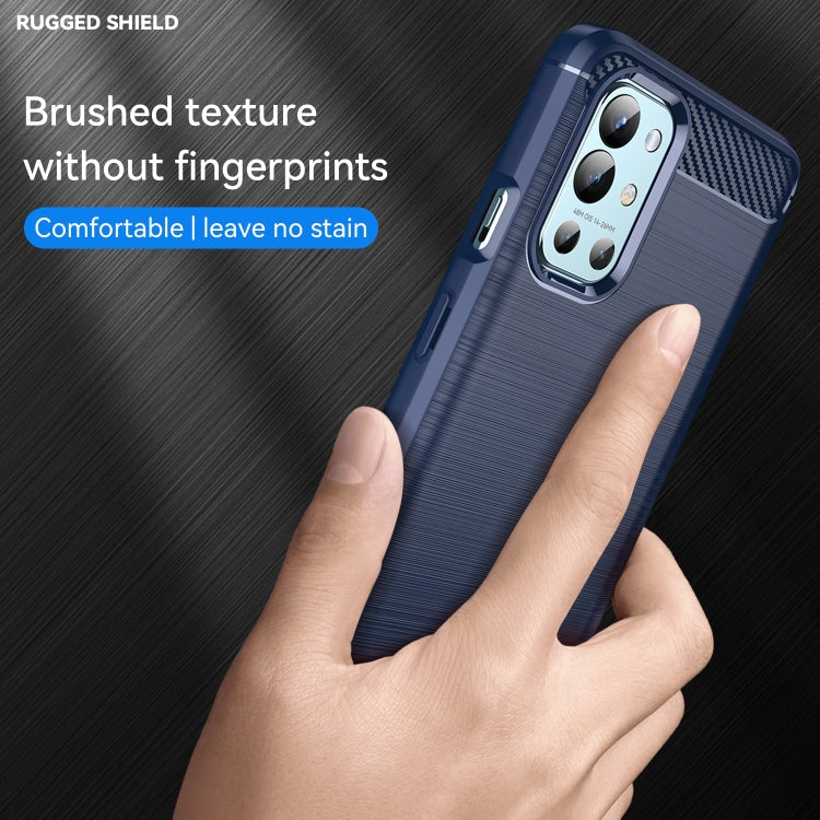 For OnePlus 9R Brushed Texture Carbon Fiber TPU Phone Case