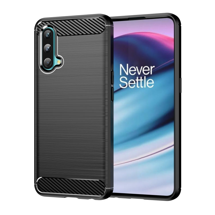 For OnePlus Nord CE 5G Brushed Texture Carbon Fiber TPU Phone Case