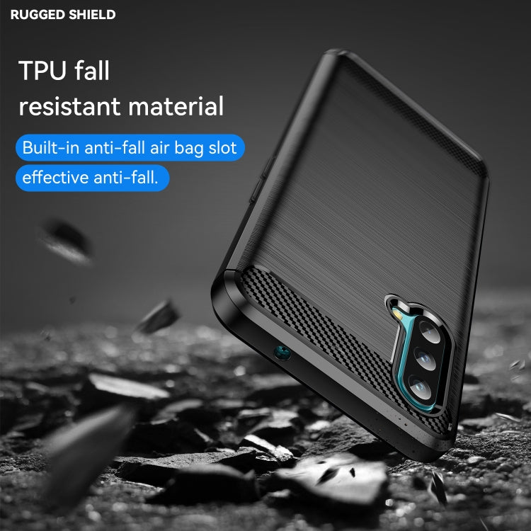 For OnePlus Nord CE 5G Brushed Texture Carbon Fiber TPU Phone Case