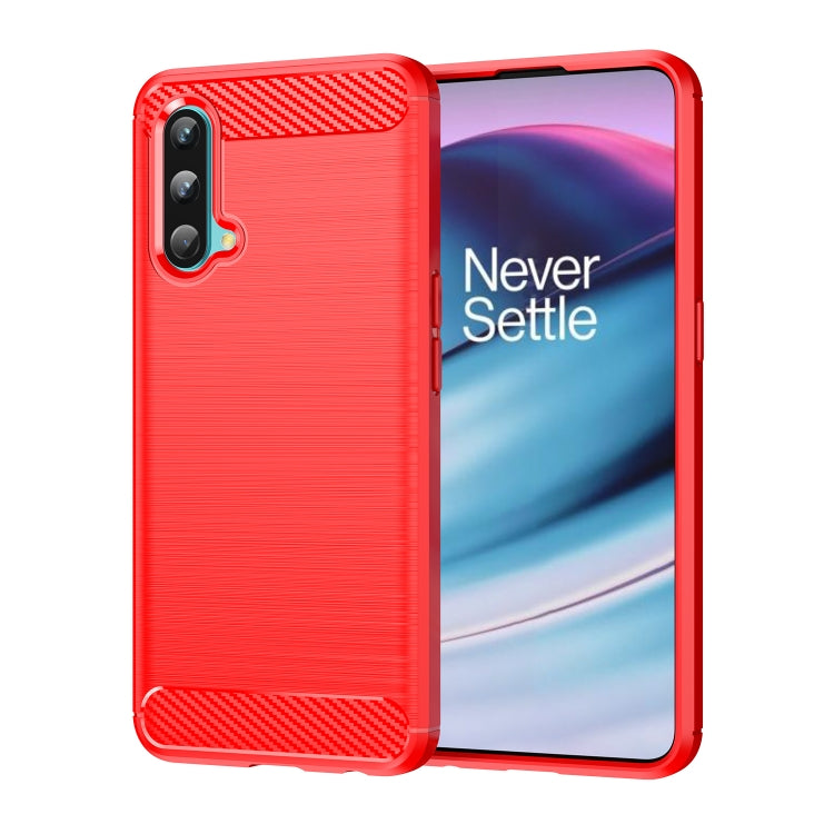 For OnePlus Nord CE 5G Brushed Texture Carbon Fiber TPU Phone Case