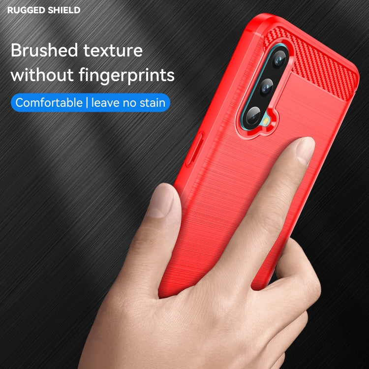 For OnePlus Nord CE 5G Brushed Texture Carbon Fiber TPU Phone Case