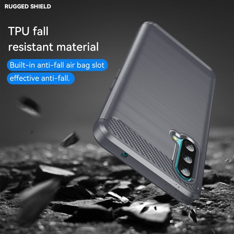For OnePlus Nord CE 5G Brushed Texture Carbon Fiber TPU Phone Case