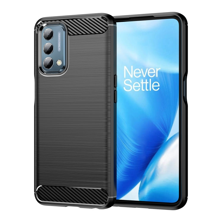 For OnePlus Nord N200 5G Brushed Texture Carbon Fiber TPU Phone Case