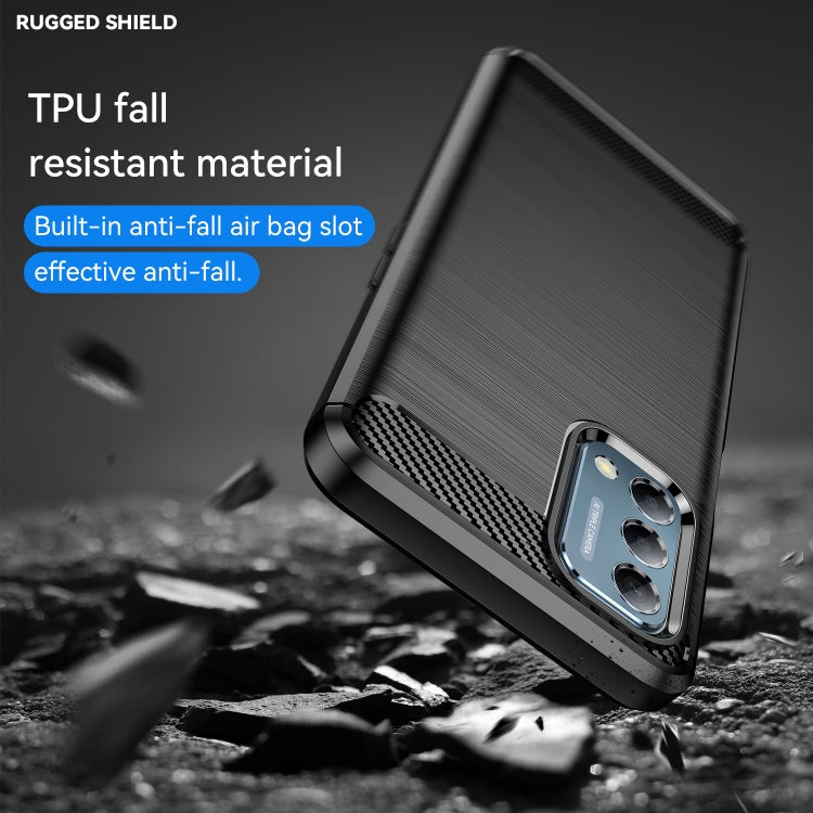 For OnePlus Nord N200 5G Brushed Texture Carbon Fiber TPU Phone Case