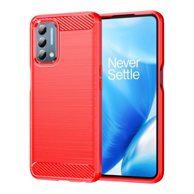 For OnePlus Nord N200 5G Brushed Texture Carbon Fiber TPU Phone Case