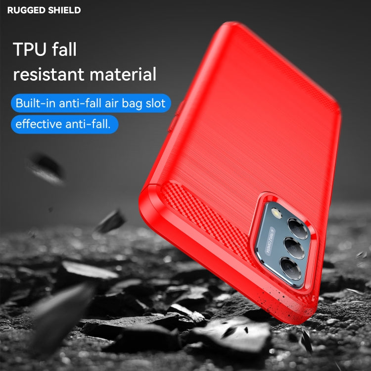For OnePlus Nord N200 5G Brushed Texture Carbon Fiber TPU Phone Case