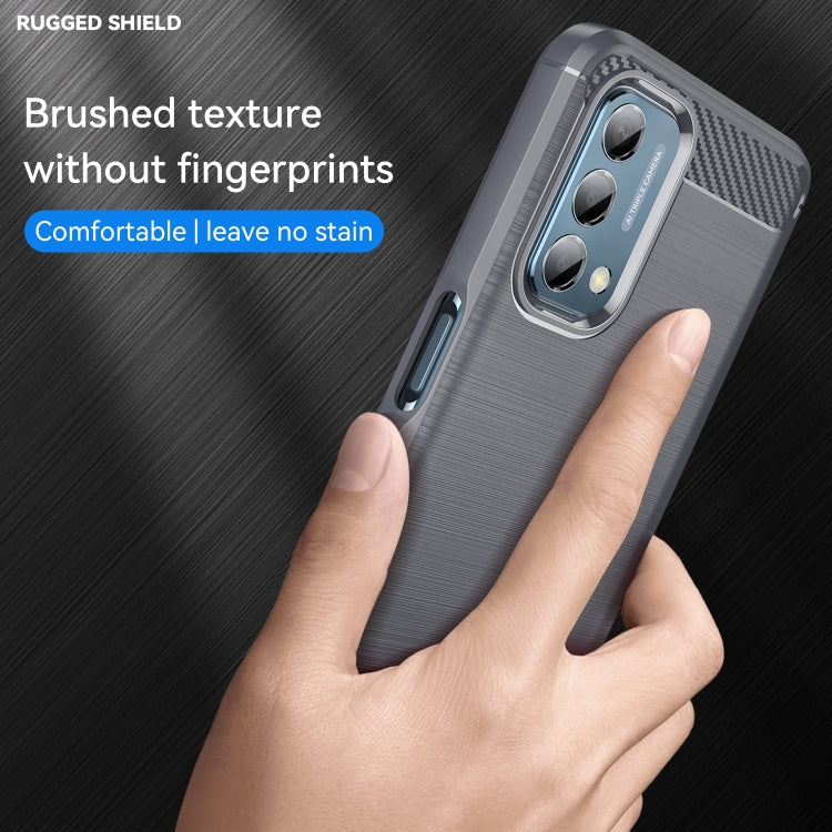 For OnePlus Nord N200 5G Brushed Texture Carbon Fiber TPU Phone Case